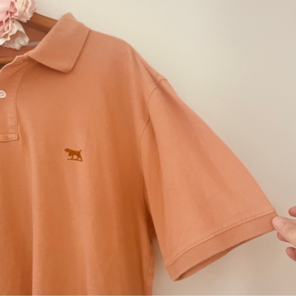 Gunn Original Fit Polo Large Collared Short Sleeve Shirt Orange Rust - Picture 5 of 7